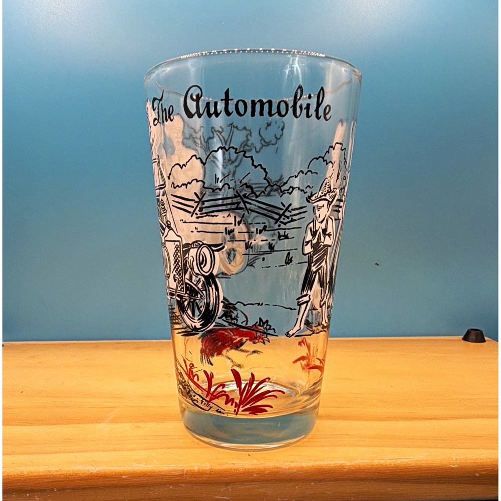 Vintage Clear Glass. The Automobile" Atlas glass Co. Armour p-nut butter. 1950's